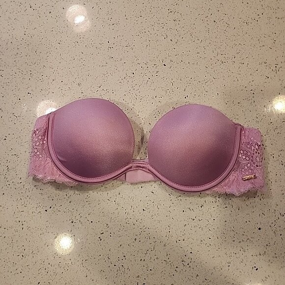 Victorias Secret PINK Date Plunge Push Up Multiway Bra 32A Underwire Padded - Picture 1 of 4
